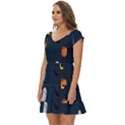 Halloween Short Sleeve Tiered Mini Dress View2