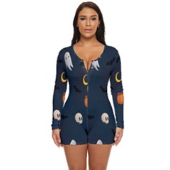 Halloween Long Sleeve Boyleg Swimsuit