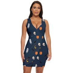 Halloween Draped Bodycon Dress