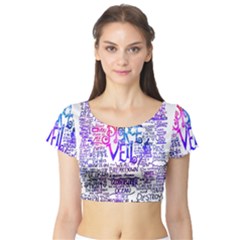 Piere Veil Short Sleeve Crop Top by nate14shop