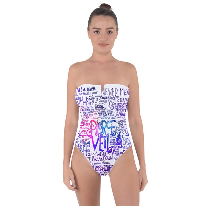 Piere Veil Tie Back One Piece Swimsuit