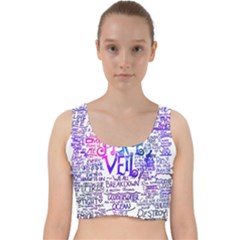 Piere Veil Velvet Racer Back Crop Top by nate14shop