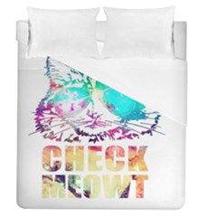 Check Meowt Duvet Cover (queen Size) by nate14shop