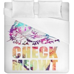 Check Meowt Duvet Cover (king Size) by nate14shop