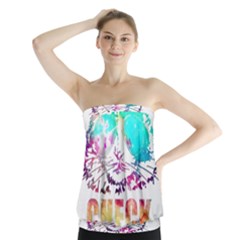 Check Meowt Strapless Top by nate14shop