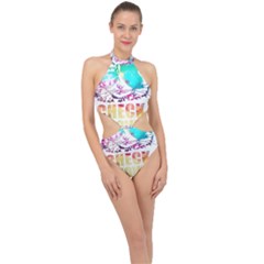 Check Meowt Halter Side Cut Swimsuit by nate14shop