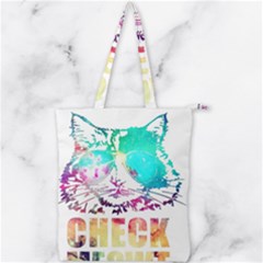 Check Meowt Double Zip Up Tote Bag by nate14shop