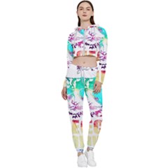 Check Meowt Cropped Zip Up Lounge Set by nate14shop