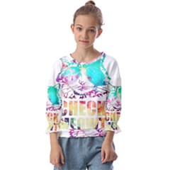 Check Meowt Kids  Cuff Sleeve Top