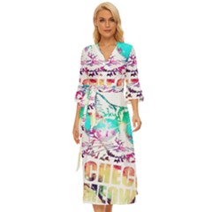 Check Meowt Midsummer Wrap Dress