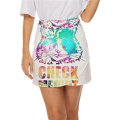 Check Meowt Mini Front Wrap Skirt