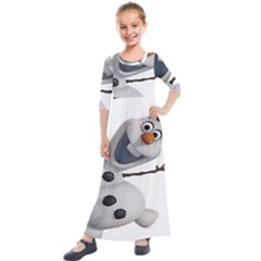 Frozen Kids  Quarter Sleeve Maxi Dress by nate14shop