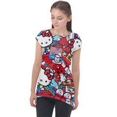 Hello-kitty Cap Sleeve High Low Top by nate14shop