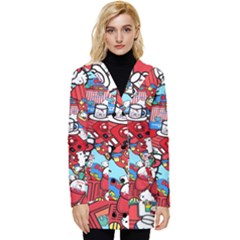 Hello-kitty Button Up Hooded Coat 