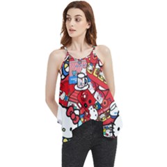 Hello-kitty Flowy Camisole Tank Top by nate14shop