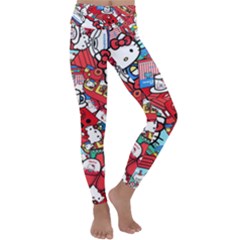 Hello-kitty Kids  Lightweight Velour Classic Yoga Leggings by nate14shop