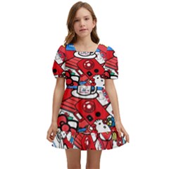 Hello-kitty Kids  Short Sleeve Dolly Dress