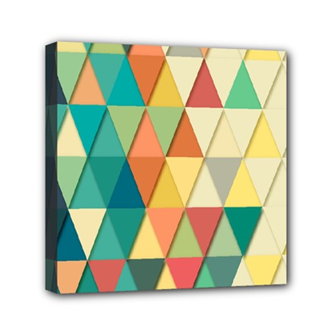 Geometric Mini Canvas 6  X 6  (stretched)