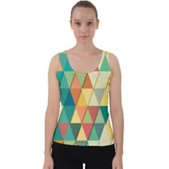 Geometric Velvet Tank Top