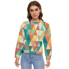 Geometric Women s Long Sleeve Raglan Tee