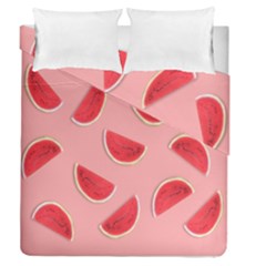 Water Melon Red Duvet Cover Double Side (queen Size) by nate14shop