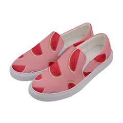 Water Melon Red Women s Canvas Slip Ons by nate14shop