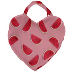 Water Melon Red Giant Heart Shaped Tote by nate14shop