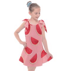 Water Melon Red Kids  Tie Up Tunic Dress by nate14shop