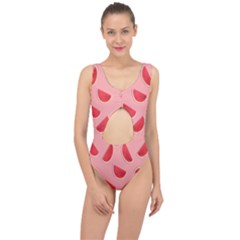 Water Melon Red Center Cut Out Swimsuit by nate14shop