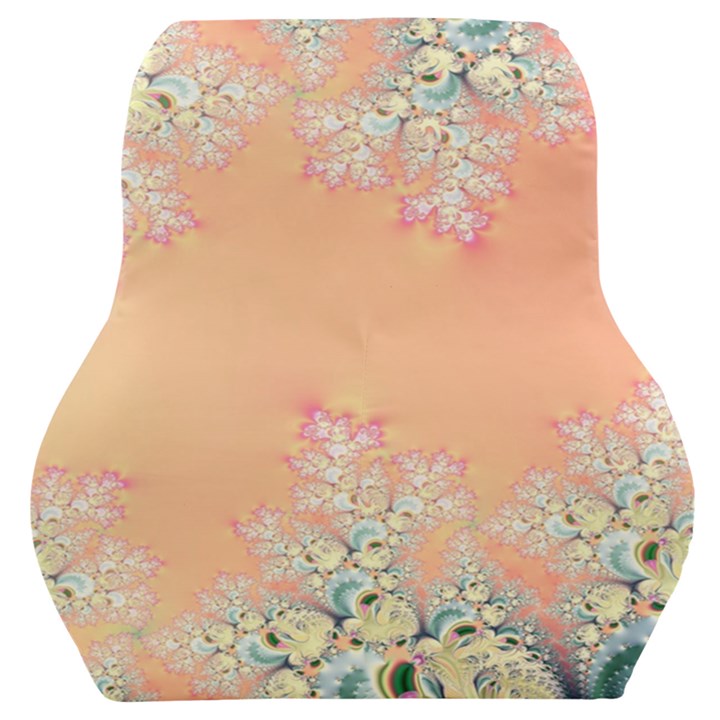 Peach Spring Frost On Flowers Fractal Car Seat Back Cushion 