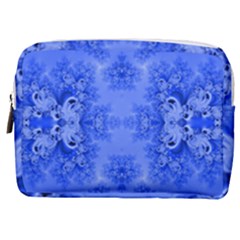 Blue Sky Over The Bluebells Frost Fractal Make Up Pouch (medium) by Artist4God