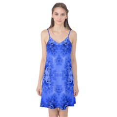 Blue Sky Over The Bluebells Frost Fractal Camis Nightgown by Artist4God