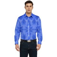 Blue Sky Over The Bluebells Frost Fractal Men s Long Sleeve  Shirt by Artist4God