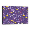 Pattern-cute-clouds-stars Canvas 18  x 12  (Stretched) View1