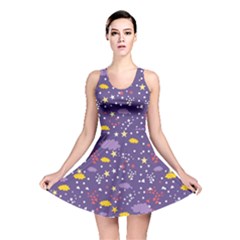 Pattern-cute-clouds-stars Reversible Skater Dress by Jancukart