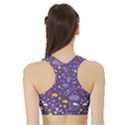 Pattern-cute-clouds-stars Sports Bra with Border View2