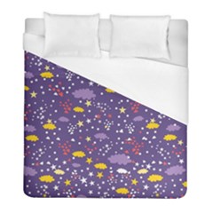 Pattern-cute-clouds-stars Duvet Cover (full/ Double Size)