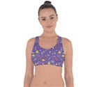 Pattern-cute-clouds-stars Cross String Back Sports Bra View1