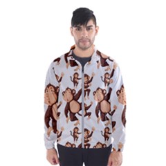 Monkey-seamless-pattern Men s Windbreaker