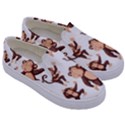 Monkey-seamless-pattern Kids  Canvas Slip Ons View3