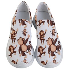 Monkey-seamless-pattern Women s Lightweight Slip Ons