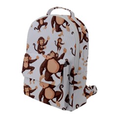 Monkey-seamless-pattern Flap Pocket Backpack (large) by Jancukart