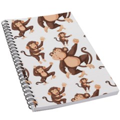 Monkey-seamless-pattern 5 5  X 8 5  Notebook