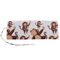 Monkey-seamless-pattern Roll Up Canvas Pencil Holder (s) by Jancukart