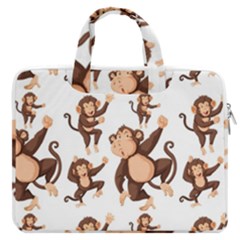 Monkey-seamless-pattern Macbook Pro 16  Double Pocket Laptop Bag 