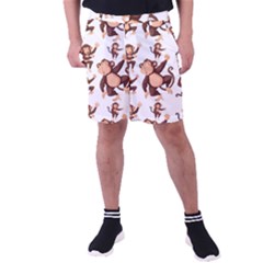 Monkey-seamless-pattern Men s Pocket Shorts by Jancukart