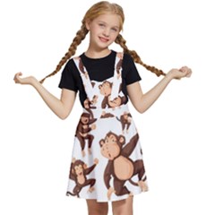 Monkey-seamless-pattern Kids  Apron Dress by Jancukart