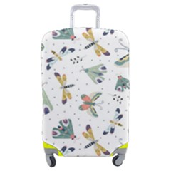 Seamless-pattern-with-moth-butterfly-dragonfly-white-backdrop Luggage Cover (medium)