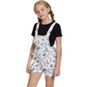 Seamless-pattern-with-moth-butterfly-dragonfly-white-backdrop Kids  Short Overalls View2