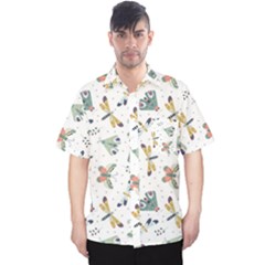 Seamless-pattern-with-moth-butterfly-dragonfly-white-backdrop Men s Hawaii Shirt